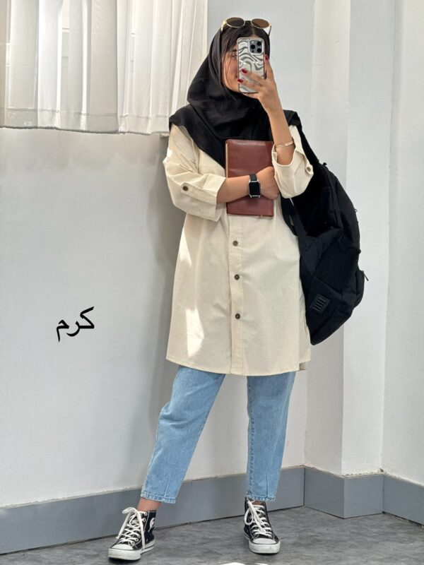 مانتو بغل دکمه - تصویر 3