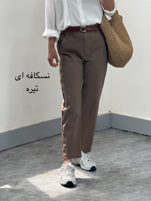 شلوار مام کتان کش قد 90